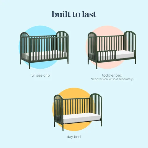 Vista 6 de daVinci Beau - Cuna convertible 3 en 1 para bebé que se convierte en cama para niños pequeños, cama de día - Duradera y fácil de ensamblar