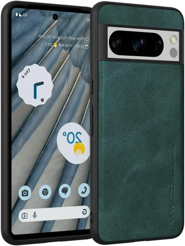Vista 32 de X-level Funda protectora inalámbrica para Google Pixel 8 Pro, piel azul, ajuste delgado, con protección para lente de cámara