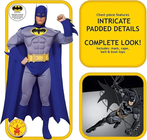 Vista 2 de Disfraz de lujo Rubie's de Batman con músculos para adultos