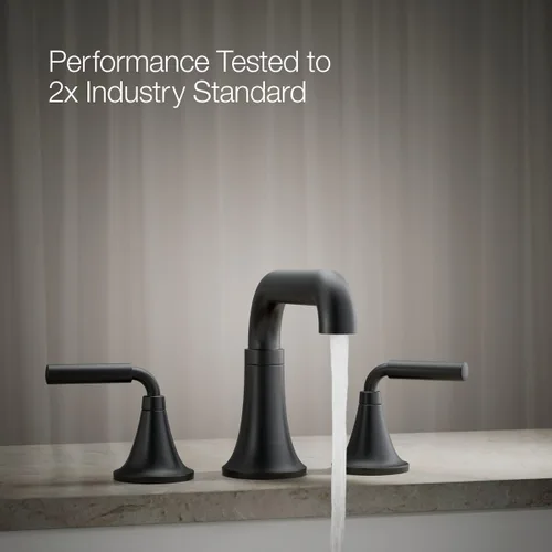 Vista 4 de Kohler T27417-4-BL Tone™ - Grifo de baño para montaje en cubierta, negro mate