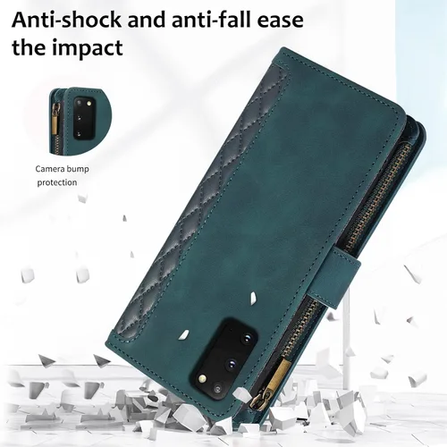 Vista 7 de Asuwish Funda de teléfono para Samsung Galaxy S20 FE 5G 6.5 pulgadas con protector de pantalla de vidrio templado y tarjetero con cremallera