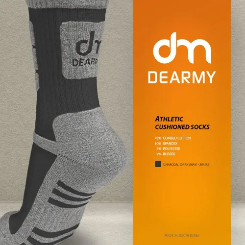 Vista 4 de DEARMY Calcetines deportivos de senderismo para mujereshombres los mejores regaloscalcetines deportivos acolchados que absorben la humedad 5 pares