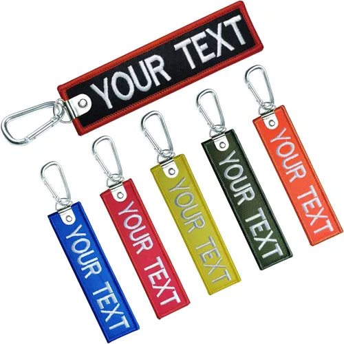 Vista 10 de Llavero bordado personalizado, accesorios de llavero personalizados para mujeres, llaveros de motocicleta para hombres