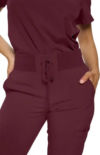 Vista 5 de Monarch Uniforms Pantalones quirúrgicos acanalados para mujer