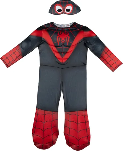Vista 3 de MARVEL Official Toddler Deluxe Halloween Costume - Premium Quality Padded Jumpsuit and Fabric Headpiece (3T-4T)