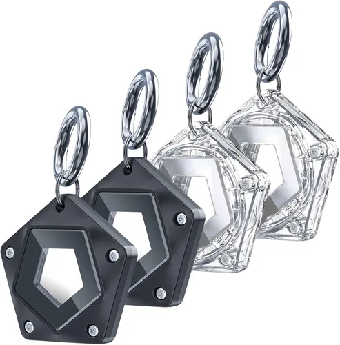 Vista 11 de Dovick - Funda impermeable para llavero Airtag, cubierta completa de tornillo compatible con el llavero Apple Air Tag Tracker (mezcla de 4 unidades)