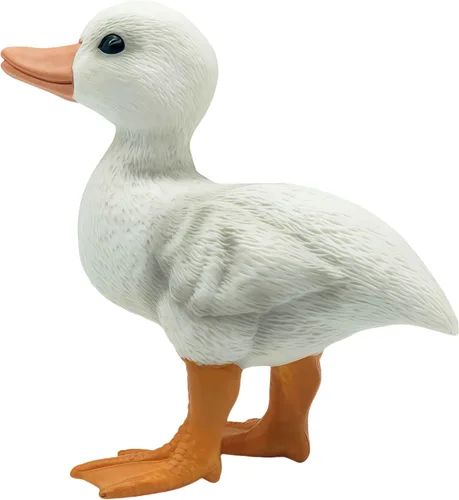 Vista 4 de Figuras realistas de animales de granja de patos de goma, figuras de animales de pato para juguetes de niños, juguetes de baño y para recuerdos