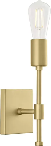 Vista 2 de Linea di Liara Berbella - Aplique de pared dorado moderno, aplique de pared para baño, apliques de pared para pasillo, lámpara de pared para latón