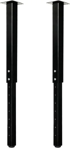 Vista 12 de QLLY Patas de mesa cuadradas ajustables, 24-40 pulgadas, 24-40 pulgadas, patas de mesa personalizadas para oficina en casa, juego de patas para Negro