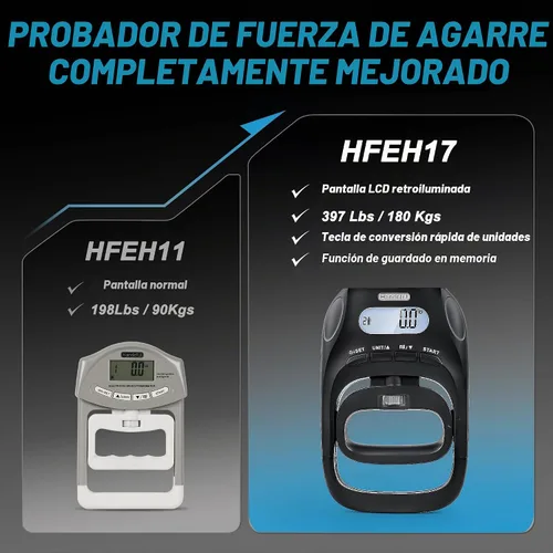 Vista 4 de Handeful Probador digital de fuerza de agarre, dinamómetro de mano de 397