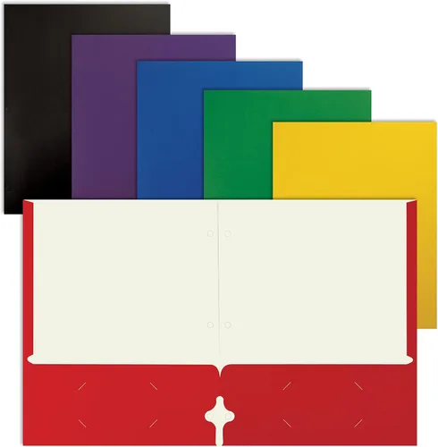 Vista 11 de Better Office Products Carpetas portafolio de dos bolsillos, paquete de 50 unidades, color negro, carpetas de papel tamaño carta, 50 piezas