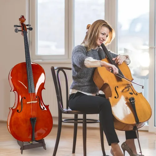 Vista 6 de Soporte de madera para violonchelo con soporte para arco