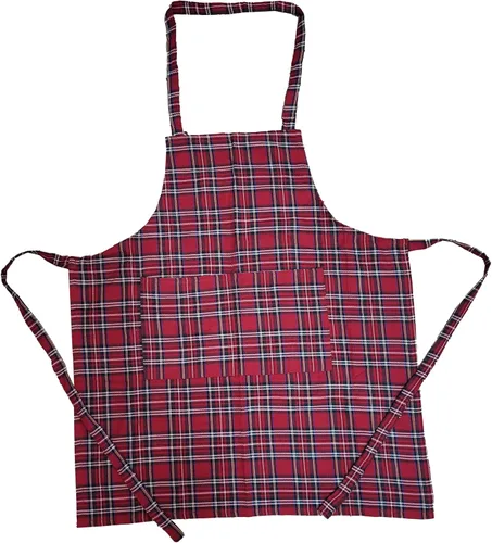 Vista 7 de Delantal, bosque de Navidad, delantal 100% algodón con correa ajustable para el cuello y lazos y bolsillo extralargos, tamaño 28 x 32 pulgadas.