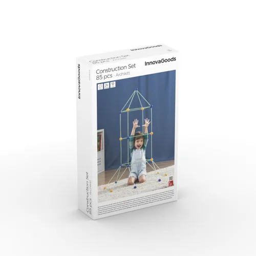 Vista 14 de Kit de Construcción de Fuertes para Niños Archikitt InnovaGoods 85 Piezas