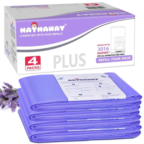 Vista 8 de Bolsas de repuesto para pañales compatibles con el cubo de pañales Dekor Classic, 30% de longitud, soporta hasta 2574 pañales, aroma a lavanda