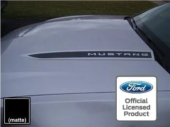 Vista 5 de Hood Spears Cowl compatible con Ford Mustang Stripe Graphic Decal Package – SSA Metallic Silver – CMS (se adapta a 2010-2012) [Juego de 2] Plateado