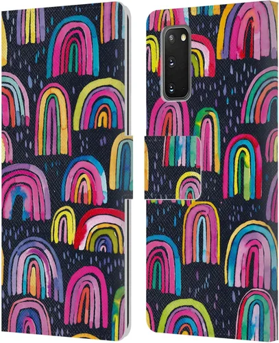 Vista 255 de Head Case Designs Officially Licensed Ninola Brushstrokes Black Summer Patterns Leather Wallet Case Compatible with Samsung Galaxy A07 4G