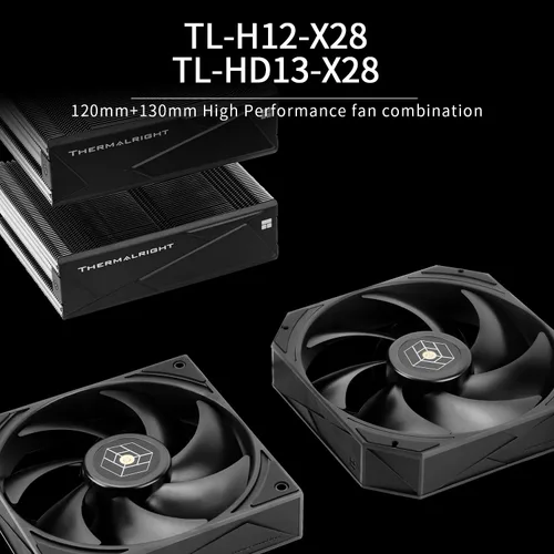 Vista 5 de Thermalright Royal Pretor 130 - Enfriador de CPU, 6 tubos de calor, disipador de calor de CPU, ventilador TL-H12-X28 y TL-HD13-X28, compatible
