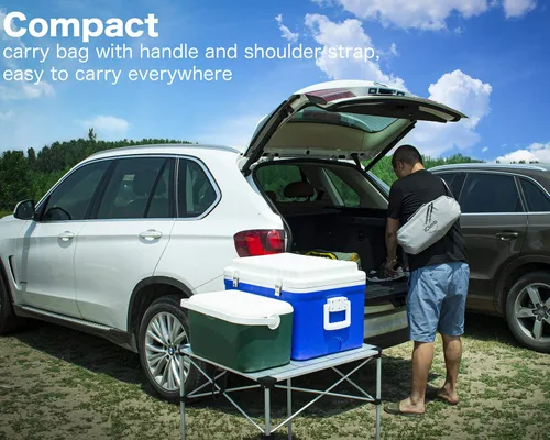 Vista 4 de iClimb Cuna plegable súper fácil de montar, ultraligera, compacta y resistente, con bolsa de transporte para adultos, camping, mochileros