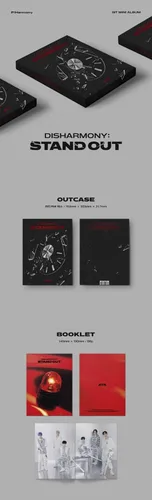 Vista 2 de FNC ENT P1Harmony Disharmony Destaca el primer mini álbum CD+1p póster plegable en el paquete+88p folleto+1p foto de pie + 1p etiqueta