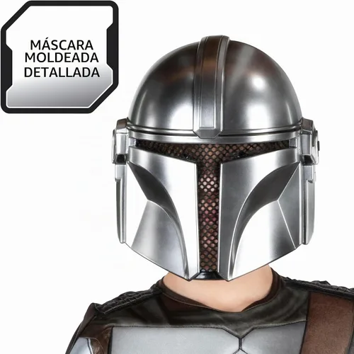 Vista 2 de Jazwares Disfraz de The Mandalorian para niño, Negro