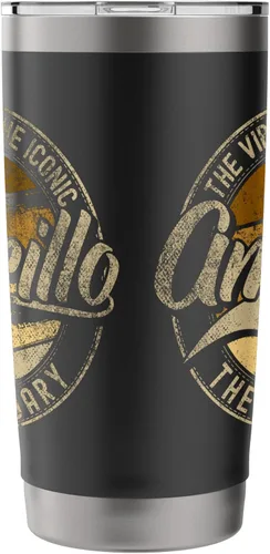 Vista 4 de Amarillo TX Texas Vintage Distressed Stainless Steel Insulated Tumbler