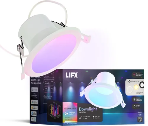 Vista 10 de LIFX SuperColor - Foco inteligente de 5 a 6 pulgadas, 800 lúmenes, CRI 90