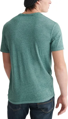 Vista 2 de Lucky Brand Venice Burnout - Camiseta de cuello con muesca y dos botones para hombre