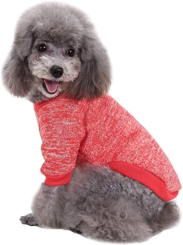 Vista 2 de Jecikelon Ropa para Perros Suéter para Perros Ropa Suave para Cachorros Ropa de Invierno Suéteres para Cachorros Atuendo Cálido para Perros Pequeños