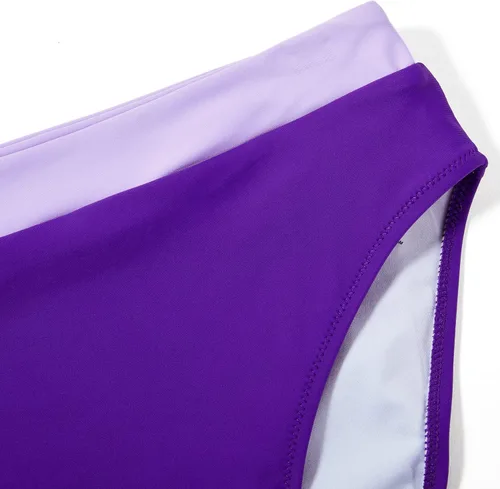 Vista 159 de MOOSLOVER Traje de baño de dos piezas con corte alto y cintura alta para mujer