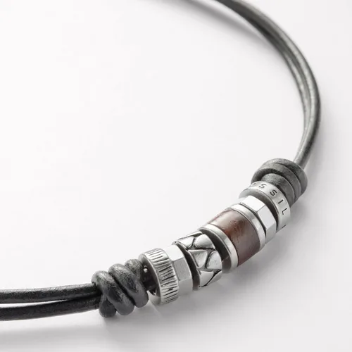Vista 2 de Mans colgantesCollares Joyeria Fossil Steel 84068040