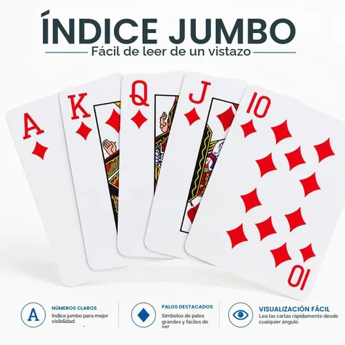 Vista 4 de 2 paquetes de cartas de plástico, cubiertas de póquer impermeables