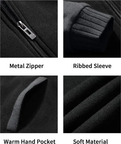 Vista 5 de Sudadera con capucha Swisswell, capucha con cierre completo para niños con forro de sherpa grueso