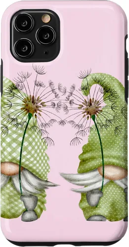 Vista 27 de Gnomos de primavera de diente de león para iPhone 16 para mujeres y divertido estuche de jardinero