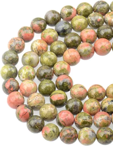 Vista 37 de Cuentas sueltas de 0.315 pulgadas/8mm de piedra natural redonda para hacer joyas con cordón elástico