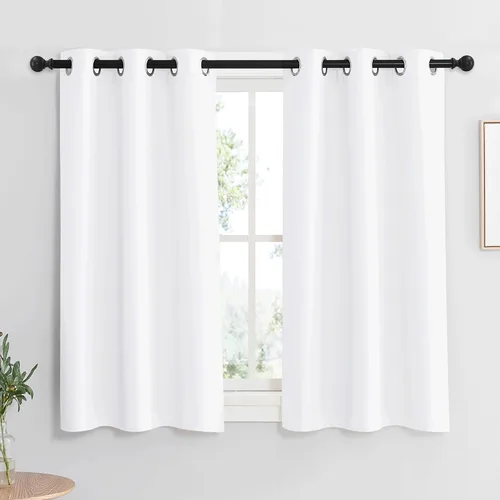 Vista 128 de RYB HOME - Cortinas para armario de 36 pulgadas, cortinas para oscurecer la habitación con ojales resistentes a la oxidación, cortinas de Aqua