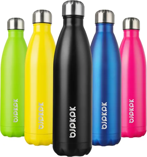 Vista 88 de [Usado] BJPKPK Botella de agua pequeña aislada de 12 onzas, frasco a prueba de A-azul