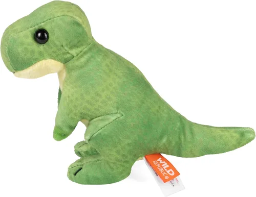 Vista 3 de Wild Republic Pocketkins Eco T.Rex, animal de peluche, 5 pulgadas, hecho de materiales reciclados, respetuoso con el medio ambiente