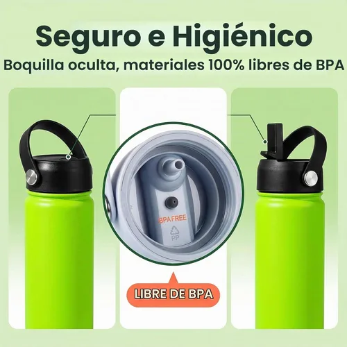 Vista 4 de FLORAPELL Tapa de popote para botellas de agua de boca ancha Hydro Flask, tapas superiores con popote compatible con Hydro Flask de 32 y 40 onzas