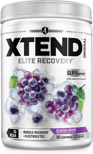 Vista 18 de Xtend Polvo Original BCAA, 7g de BCAAs y 2.5g de L-Glutamina para la Recuperación Muscular, Hidratación y Músculo Delgado, Bebida Sin Azúcar