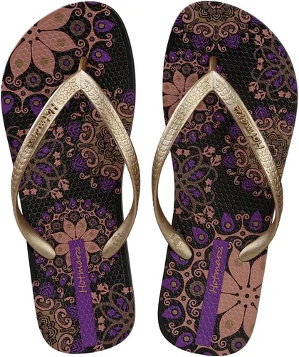 Vista 2 de Sandalias de playa con estampado floral bohemio para mujer