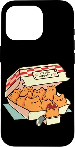 Vista 20 de iPhone 16 Kitten Nuggets Cute Fast Food Cat Shape Foodie Case