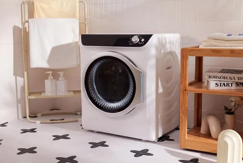 Vista 3 de Auertech Secadoras portátiles para lavandería, secadora de ropa de 2.6 pies cúbicos con bañera de acero inoxidable, secadora eléctrica con perilla