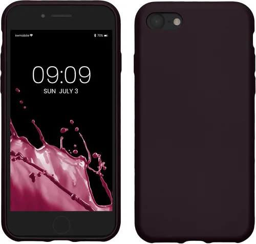 Vista 13 de kwmobile Funda compatible con Apple iPhone SE (2022) / SE (2020) / 8/7 - Funda protectora delgada de TPU para teléfono, acabado mate suave, remolino