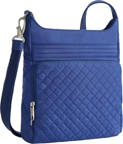 Vista 3 de Travelon Antirrobo Boho NorthSouth Crossbody, azul exuberante, azul (Lush Blue)