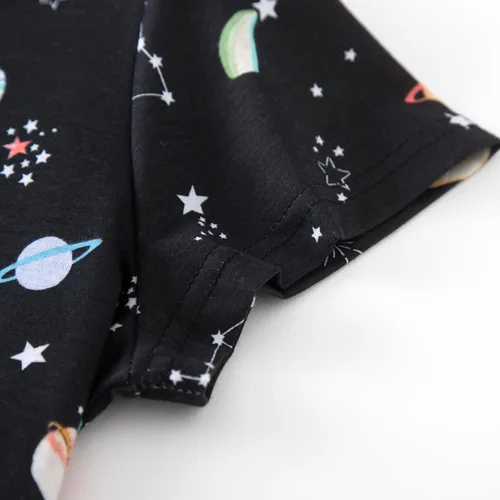 Vista 5 de Inadays Camisón de algodón para mujer, ropa de dormir de manga corta, camisón casual con estampado, pijama holgado y cómodo
