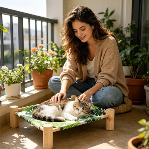 Vista 4 de Cat Hammock Removable Sleeping Cot
