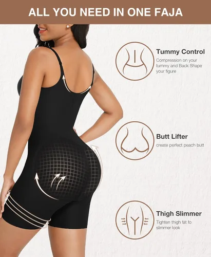 Vista 2 de FeelinGirl Body Shaper for Women Tummy Control Seamless Shapewear Bodysuit Faja Lightweight Butt Lifter Panty Shorts
