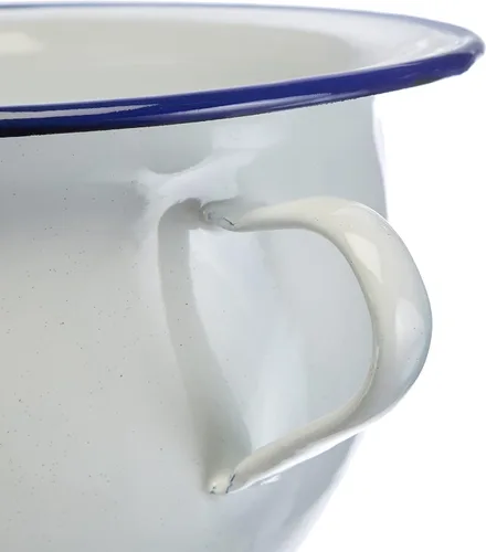 Vista 4 de ibili Olla de cámara Blanca 3,5 l de Acero Esmaltado, Blanco/Azul, 9.4 x 9.4 x 4.7 in