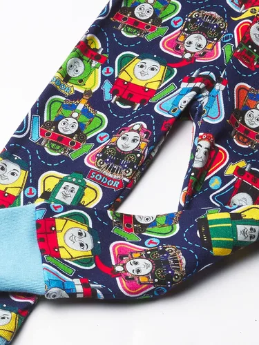 Vista 4 de Thomas Friends Conjunto de pijama de manga larga de 4 piezas para niños pequeños y bebés